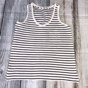Madewell Blue And White Stripped Tank-Top Size XXS